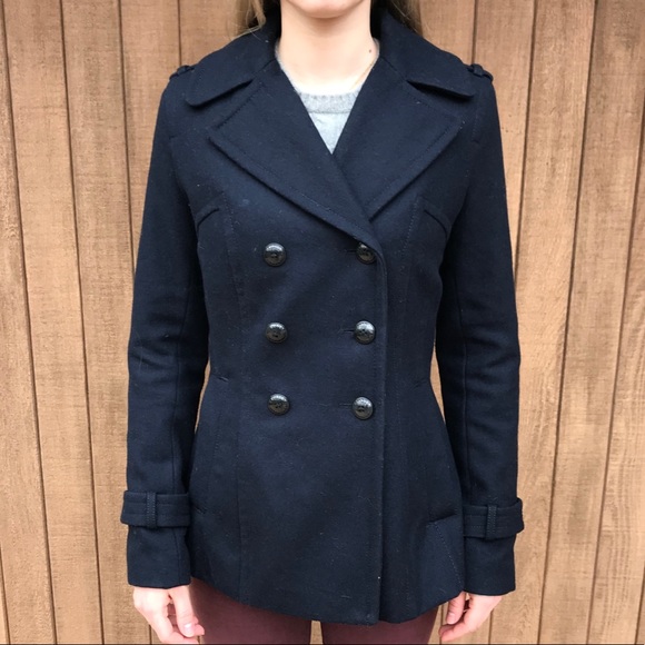 Express Navy Blue Peacoat - Picture 1 of 6